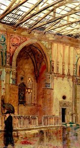 Temple Of Malatesta, Rimini Interior — Carel Victor Morlais Weight, Contemporary Realism