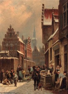 Un Coin Du Marché À Turnhout — Cornelis Christiaan Dommelshuizen