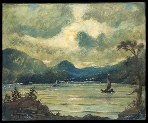 Sailing At Moonlight, Samoa — Louis Michel Eilshemius