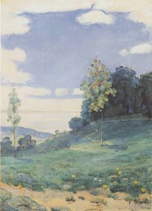 Landscape With Two Small Trees — Ferdinand Hodler