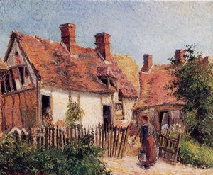 Old Houses At Eragny 1 — Camille Pissarro