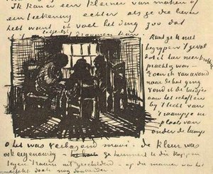 Three Persons Sitting At The Window — Vincent Willem Van Gogh