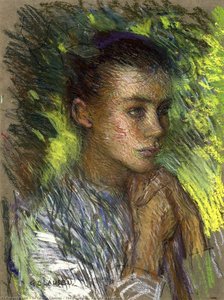 The Haymaker, A Study In Shadows — Sir George Clausen