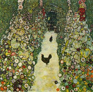 Garden Path With Hens — Gustav Klimt