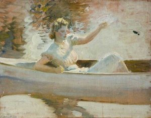 Study For 'the White Canoe' — Sir Alfred James Munnings