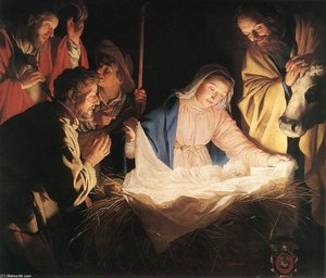 Adoration Of The Shepherds — Gerard Van Honthorst