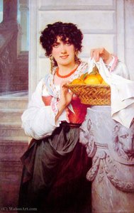 Pisan Girl With Basket Of Oranges And Lemons — Pierre Auguste Cot
