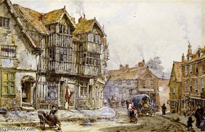 Old Houses, Shrewsbury — Louise Rayner