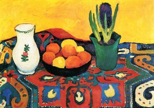 Still Life Hyacinths Carpet — August Macke, German Expressionism