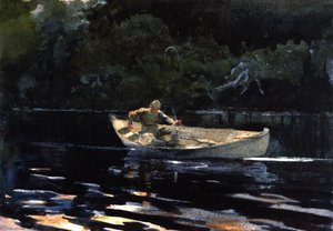 Fishing In The Adirondacks — Winslow Homer, Representational American Realism