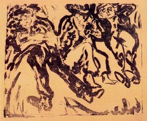 Monarchs In The Ditch — Ernst Ludwig Kirchner, Expressionism