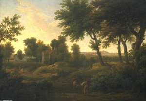 Landscape With Farm Buildings — George Washington Thomas Lambert