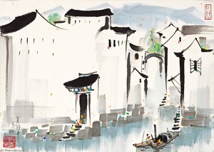 Jiangnan River Town — Wu Guanzhong