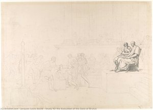 Study For The Execution Of The Sons Of Brutus — Jacques-louis David