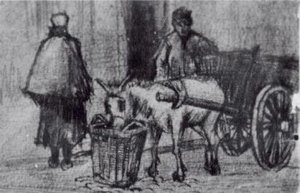 Donkey Cart With Boy And Scheveningen Woman — Vincent Willem Van Gogh, Post-impressionism