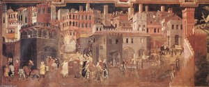 Effects of Good Government on the City Life (detail)