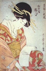 Courtesan Writing A Letter — Kitagawa Utamaro