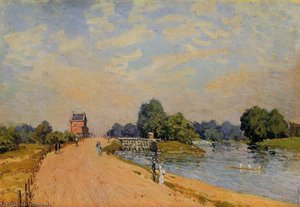 The Road From Hampton Court — Alfred Sisley