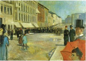 Military Music On Karl Johan Gate- — Edvard Munch, Expressionism