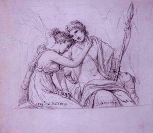 Telemachus And Eucharis — Jacques-louis David