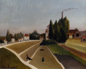 Landscape With Factory — Henri Julien Félix Rousseau (le Douanier)