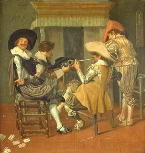 Herrengesellschaft Am Kamin — Dirck Hals