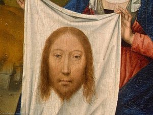 Saint Veronica (detalj - ) — Memling, Hans