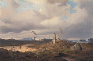Landscape With Rune Stone — Andreas Achenbach