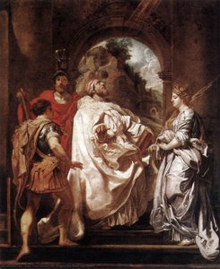 St. Gregory The Great With Saints — Peter Paul Rubens, Baroque