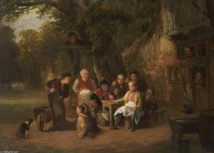 Study For 'the Connoisseurs' — Thomas George Webster