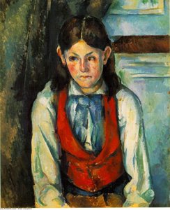 Garcon Au Gilet Rouge,1888-90, Barnes Foundation — Paul Cézanne, Post-impressionism