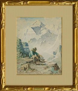 Sourdough, Mt. Mckinley, (painting) — Eustace Paul Ziegler