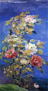 Peonies In A Breeze — John La Farge