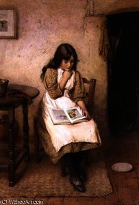 A girl reading