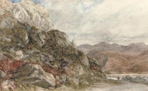 A Rocky Landscape Near Barmouth, North Wales — David Cox