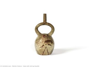 Vase With Stirrup Handle — Moche Culture