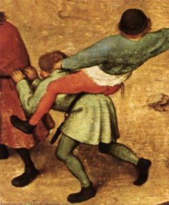Children's Games (detail) (21) — Pieter Bruegel The Elder, Renaissance Expressionism