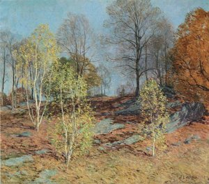 Young Birches In October — Willard Leroy Metcalf