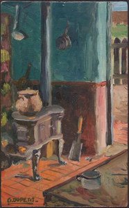 Petit Poêle Dans La Cuisine — Henri Georges Dupetit