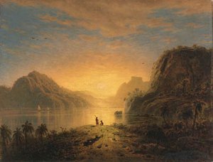 Sunset Over Pedra Da Gavea, Rio De Janeiro — Eduard Hildebrandt