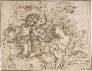 The Virgin And Child With Saint Martina — Pietro Da Cortona