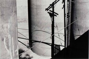 Untitled (tanks, Telephone Pole Shadow) — Burk Uzzle