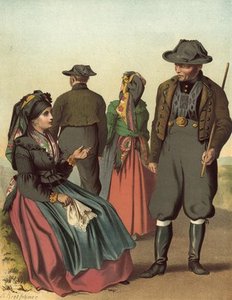 German Costume Bohmen Kreis Eger — Albert Kretschmer, Realism