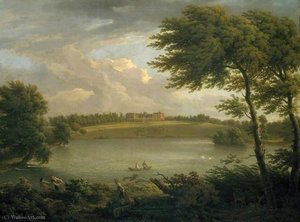 View Of Copped Hall In Essex, From Across The Lake — Francis Hayman