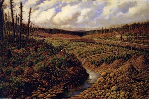 Sluicing For Gold, British Columbia — William George Richardson Hind