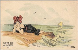 Boys And Girls At Sea — Raphael Kirchner, Art Nouveau
