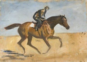 Study Of A Boy Exercising A Racehorse — Sir Alfred James Munnings