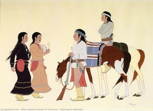 Signing For Blankets — Allan Capron Houser