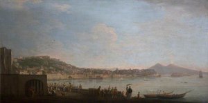 View Of The Bay Of Naples From The East, With Vesuvius — Gabriele Ricciardelli