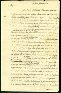 Copy Of A Letter From Governor Wanton To Admiral Montagu Copy Of A Letter From Governor Wanton To Admiral Montagu, Page 1. — Joseph Wanton Sr.